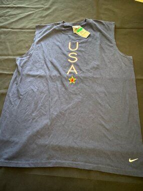 Nike Air Jordan Khaki Olive short-sleeved cotton T-shirt; Size XL